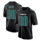 Choea P.Eagles #90 Jordan Davis Player Carbon Black Fashion Home Game Stitched Jerseys