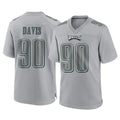 Choea P.Eagles #90 Jordan Davis Player Gray Atmosphere Fashion Home Game Stitched Jerseys