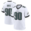 Choea P.Eagles #90 Jordan Davis Player White Game Home Stitched Jerseys