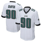 Choea P.Eagles #90 Jordan Davis Player White Home Game Stitched Jerseys