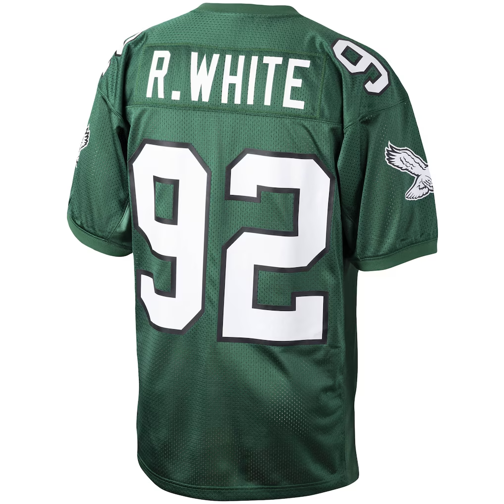 Choea P.Eagles #92 Reggie White Mitchell & Ness Green Authentic Throwback Retired Player Stitched Puhic Jersey