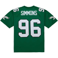 Choea P.Eagles #96 Clyde Simmons Mitchell & Ness Kelly Green Legacy Replica Jersey