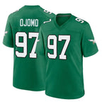 Choea P.Eagles #97 Moro Ojomo Player Green Kelly Alternate Home Game Stitched Jerseys