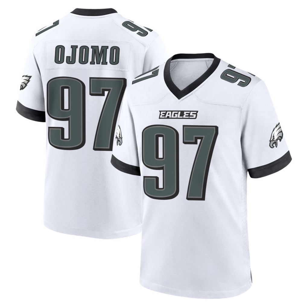 Choea P.Eagles #97 Moro Ojomo Player White Game Home Stitched Jerseys