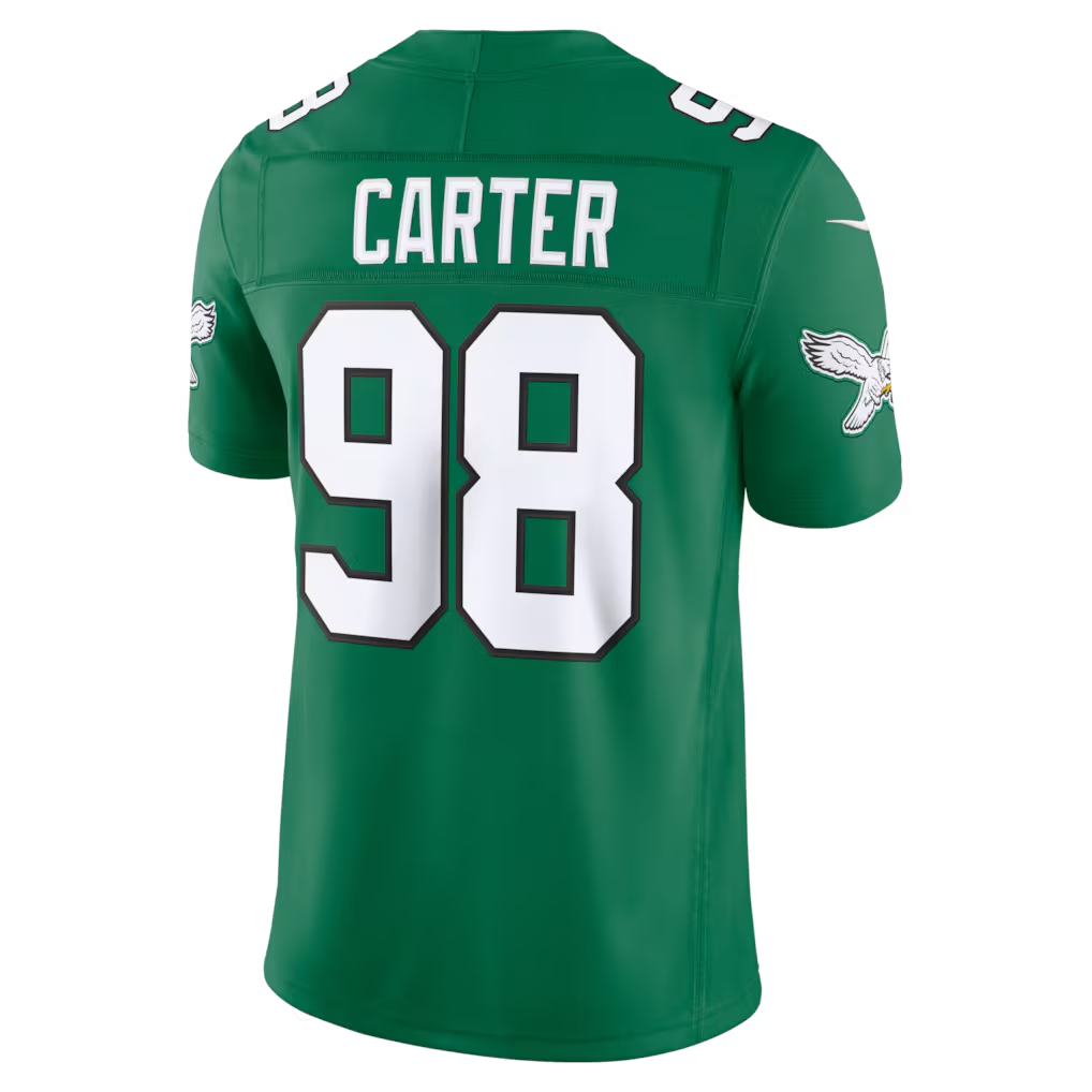 Choea P.Eagles #98 Jalen Carter Kelly Green Alternate Vapor F.U.S.E. Stitched Limited Jerseys