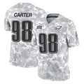 Choea P.Eagles #98 Jalen Carter Player Arctic Camo Salute to Service Limited Game Stitched Jerseys
