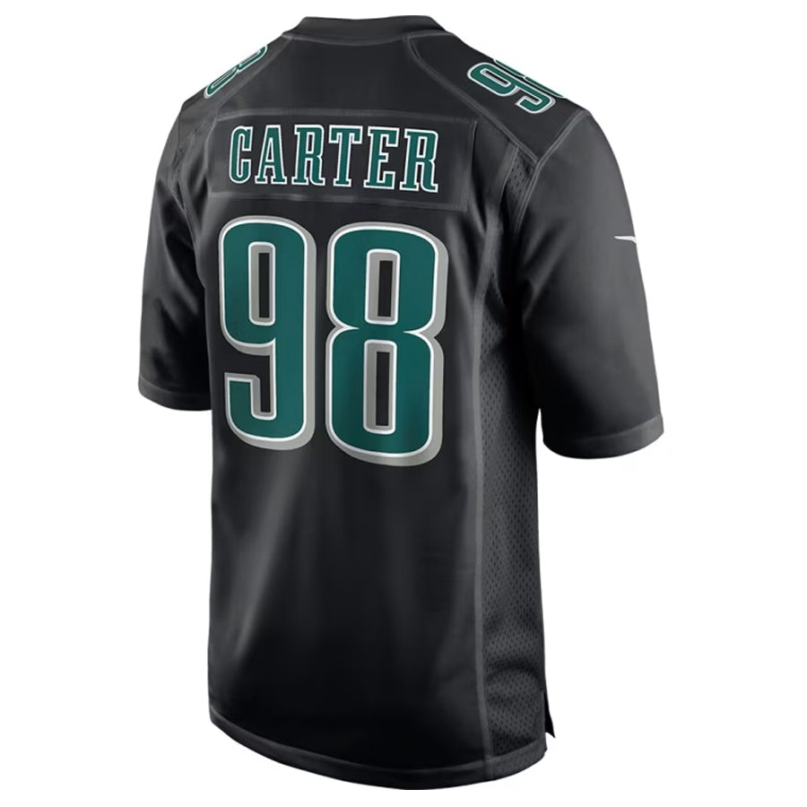 Choea P.Eagles #98 Jalen Carter Player Black Fashion Game Stitched Jerseys