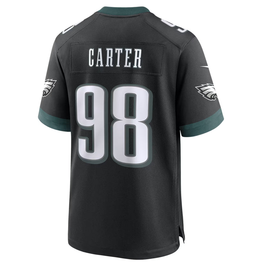 Choea P.Eagles #98 Jalen Carter Player Black Home Game Stitched Jerseys