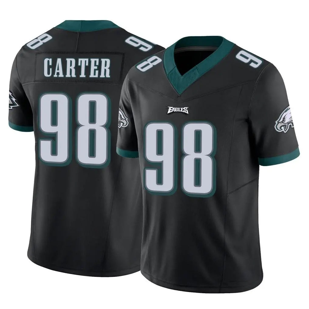 Choea P.Eagles #98 Jalen Carter Player Black Limited Vapor F.U.S.E. Home Game Stitched Jerseys