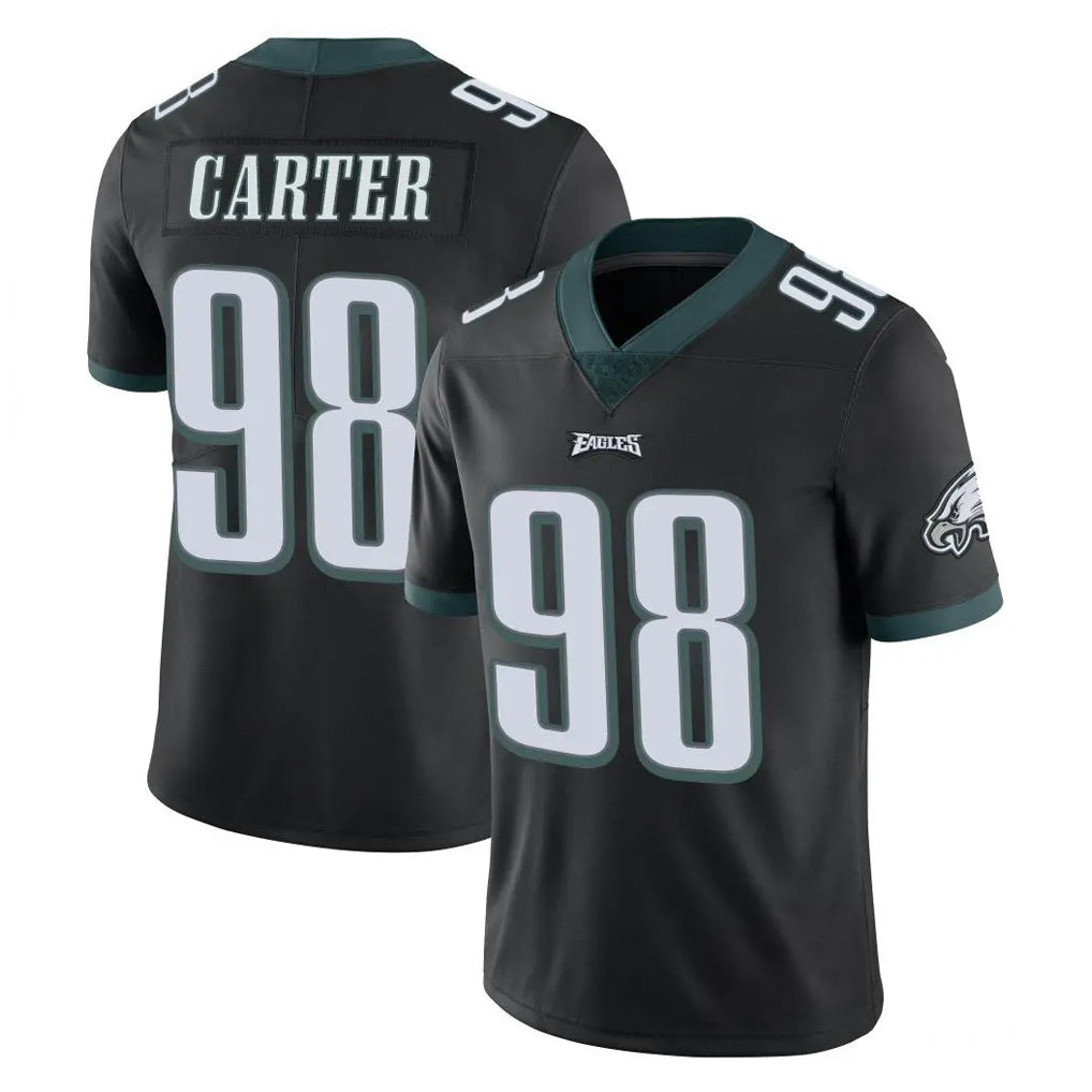 Choea P.Eagles #98 Jalen Carter Player Black Limited Vapor Untouchable Home Game Stitched Jerseys