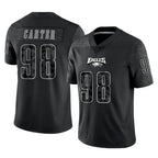 Choea P.Eagles #98 Jalen Carter Player Black Reflective Limited Home Game Stitched Jerseys