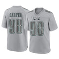 Choea P.Eagles #98 Jalen Carter Player Gray Atmosphere Fashion Home Game Stitched Jerseys