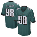 Choea P.Eagles #98 Jalen Carter Player Team Color Green Home Game Stitched Jerseys