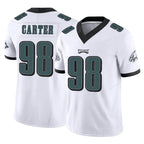 Choea P.Eagles #98 Jalen Carter Player White Limited Vapor F.U.S.E. Home Game Stitched Jerseys