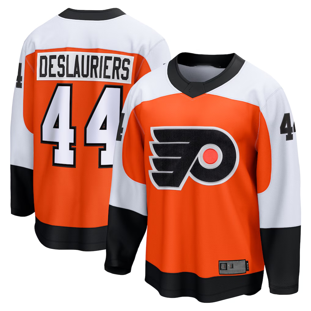 Choea P.Flyers #44 Nicolas Deslauriers Orange Home Premier Breakaway Player Jerseys