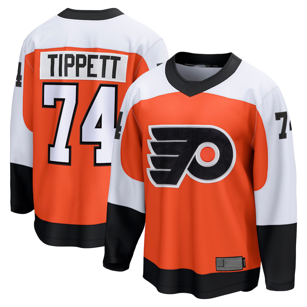 Choea P.Flyers #74 Owen Tippett Orange Home Breakaway Jerseys