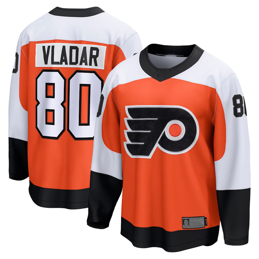 Choea P.Flyers #80 Dan Vladar Orange Home Breakaway Jerseys