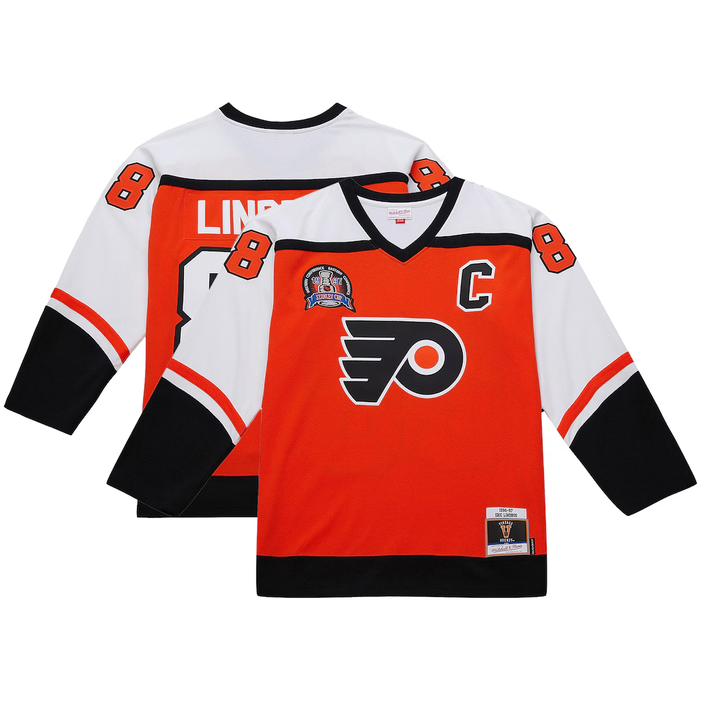 Choea P.Flyers #88 Eric Lindros Mitchell & Ness Orange Big & Tall 1996?97 Blue Line 2.0 Jerseys