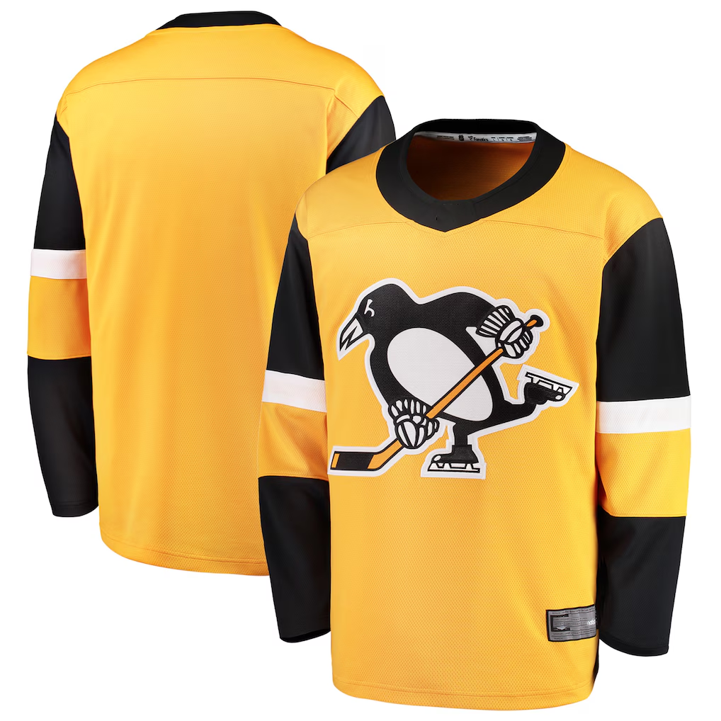 Choea P.Penguins Gold Alternate Breakaway Jerseys