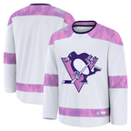 Choea P.Penguins White 2024 Hockey Fights Cancer Practice Jerseys