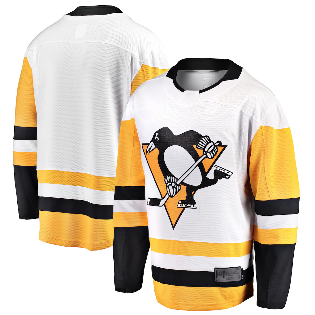 Choea P.Penguins White Away Breakaway Jerseys