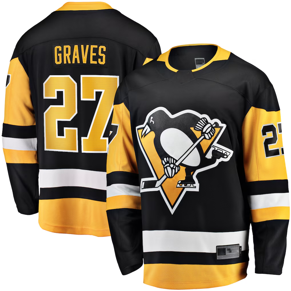 Choea P.Penguins #27 Ryan Graves Black Home Breakaway Jerseys