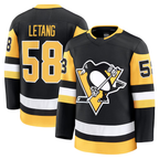Choea P.Penguins #58 Kris Letang Black Home Premium Jerseys