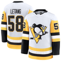Choea P.Penguins #58 Kris Letang White Premium Jerseys