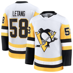 Choea P.Penguins #58 Kris Letang White Premium Jerseys