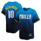 Choea P.Phillies #10 J.T. Realmuto Player Blue City Connect Home Limited Stitched Jerseys