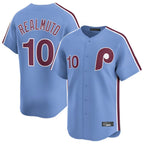 Choea P.Phillies #10 J.T. Realmuto Player Light Blue Home Limited Stitched Jerseys