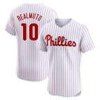 Choea P.Phillies #10 J.T. Realmuto Player White Home Limited Elite Stitched Jerseys