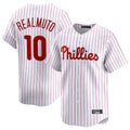 Choea P.Phillies #10 J.T. Realmuto Player White Home Limited Stitched Jerseys