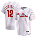 Choea P.Phillies #12 Kyle Schwarber Player White Home Limited Stitched Jerseys