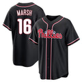 Choea P.Phillies #16 Brandon Marsh Player Black Fashion Out Home Game Stitched Jerseys