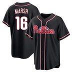 Choea P.Phillies #16 Brandon Marsh Player Black Fashion Out Home Game Stitched Jerseys