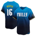 Choea P.Phillies #16 Brandon Marsh Player Blue City Connect Home Limited Stitched Jerseys