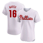 Choea P.Phillies #16 Brandon Marsh Player White Home Limited Elite Stitched Jerseys