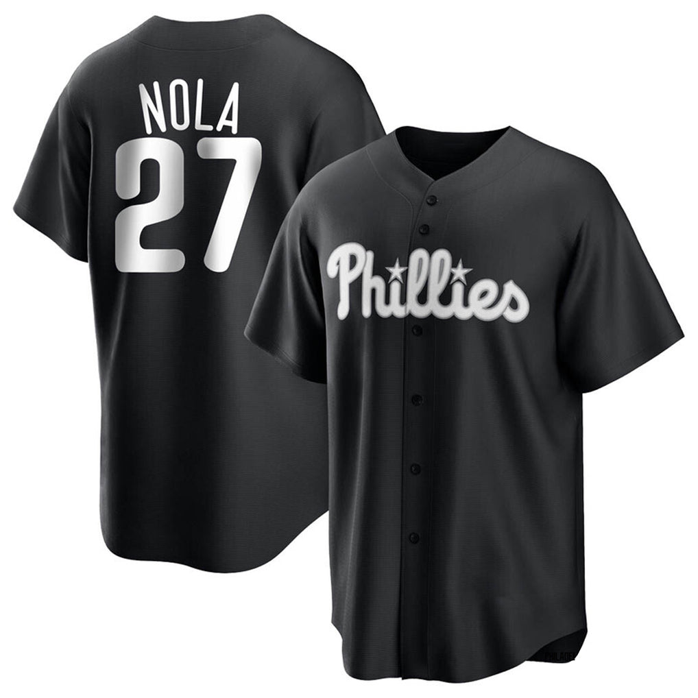 Choea P.Phillies #27 Aaron Nola Player Black Alt Fashion Home Game Stitched Jerseys