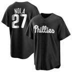 Choea P.Phillies #27 Aaron Nola Player Black Alt Fashion Home Game Stitched Jerseys
