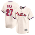 Choea P.Phillies #27 Aaron Nola Player Cream Home Limited Stitched Jerseys