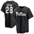 Choea P.Phillies #28 Alec Bohm Player Black Home Game Stitched Jerseys