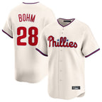 Choea P.Phillies #28 Alec Bohm Player Cream Home Limited Stitched Jerseys