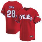 Choea P.Phillies #28 Alec Bohm Player Red Phillies & Eagles Vapor Premier Limited Stitched Jerseys