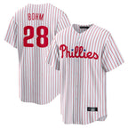 Choea P.Phillies #28 Alec Bohm Player White Home Game Stitched Jerseys