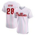 Choea P.Phillies #28 Alec Bohm Player White Home Limited Elite Stitched Jerseys