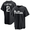 Choea P.Phillies #2 Justin Crawford Player Black Alt Fashion Home Game Stitched Jerseys