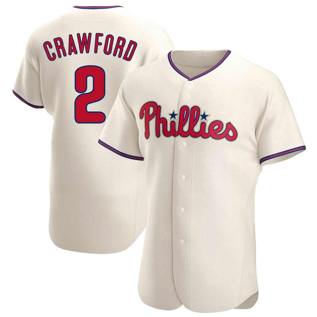 Choea P.Phillies #2 Justin Crawford Player Cream Home Limited Elite Stitched Jerseys