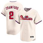 Choea P.Phillies #2 Justin Crawford Player Cream Home Limited Stitched Jerseys