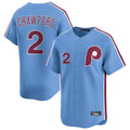 Choea P.Phillies #2 Justin Crawford Player Light Blue Home Limited Stitched Jerseys